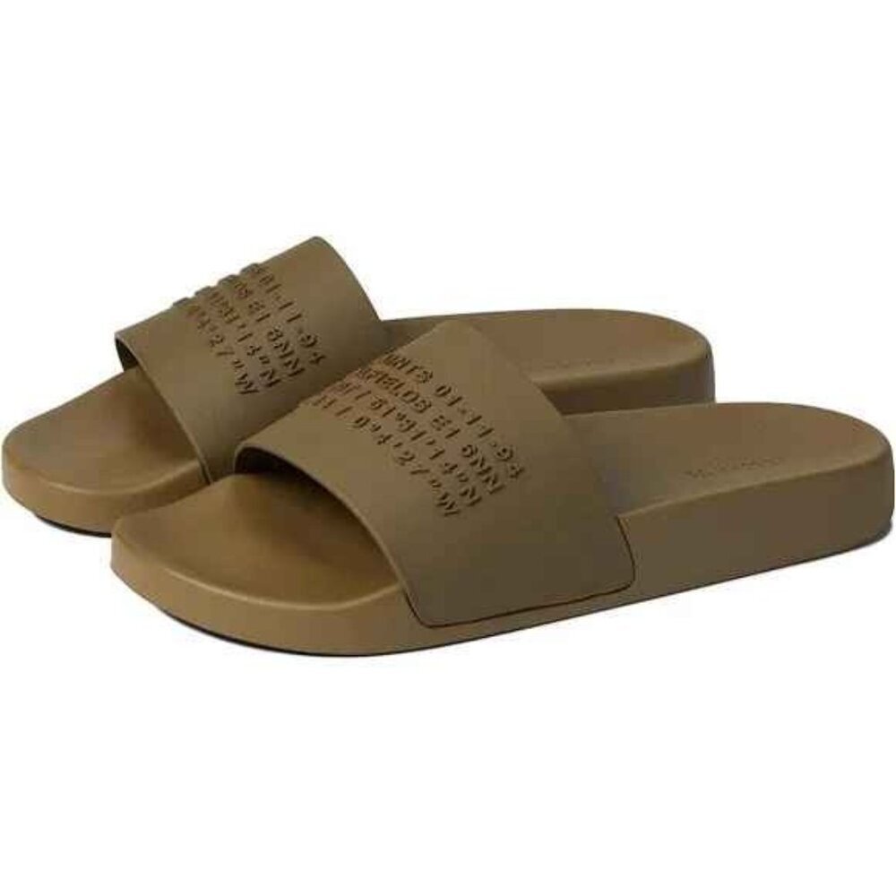All Saints Brown Slide Sandals